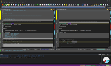 Screenshots of ExamDiff Pro, a powerful, intuitive, and easy to use visual side-by-side comparison tool for comparing, merging, and synchronizing text and binary files, and directories