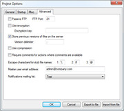 Project Options: Advanced