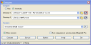 ExamDiff Pro Compare dialog, Directories tab, with a directory snapshot chosen in place of a directory